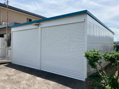 車庫塗装工事　養老郡K様邸