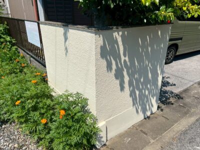 塀塗装工事　大垣市M様邸