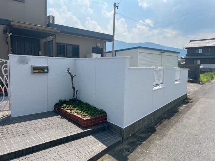 塀塗装工事　養老郡K様邸