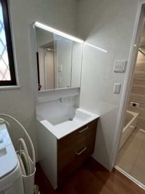 洗面室改修工事　大垣市M様邸