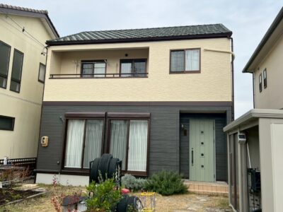 外壁塗装・基礎塗装・ベランダ防水工事　大垣市H様邸