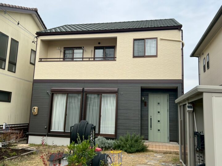 岐阜県大垣市 外壁塗装・基礎塗装・ベランダ防水工事 H様